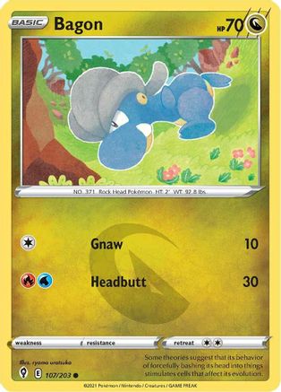 Bagon (107) [SWSH07: Evolving Skies] Reverse Holofoil - Deck Out Gaming