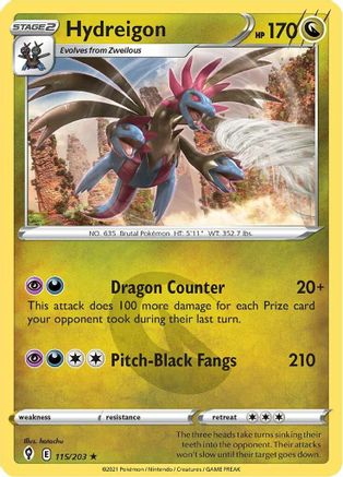 Hydreigon (115) [SWSH07: Evolving Skies] Holofoil - Deck Out Gaming