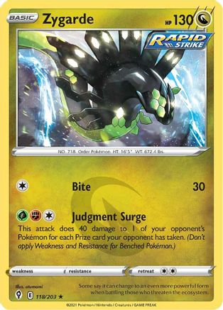 Zygarde (118/203) [Sword & Shield: Evolving Skies] Reverse Holofoil - Deck Out Gaming