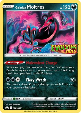Galarian Moltres (SWSH125) (Prerelease Promo) [Sword & Shield: Black Star Promos] - Deck Out Gaming
