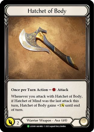 Hatchet of Body - LGS049 (LGS049) [Flesh and Blood: Promo Cards] Cold Foil - Deck Out Gaming