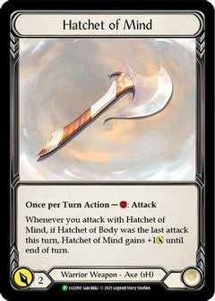 Hatchet of Mind - LGS050 (LGS050) [Flesh and Blood: Promo Cards] Cold Foil - Deck Out Gaming