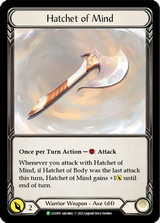 Hatchet of Mind - LGS050 (LGS050) [Flesh and Blood: Promo Cards] Cold Foil - Deck Out Gaming
