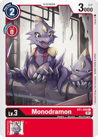 Monodramon - BT1-009 (Alternate Art) (BT1-009) [Starter Deck 07: Gallantmon] - Deck Out Gaming