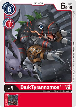 DarkTyrannomon - BT1-019 (Alternate Art) (BT1-019) [Starter Deck 07: Gallantmon] - Deck Out Gaming