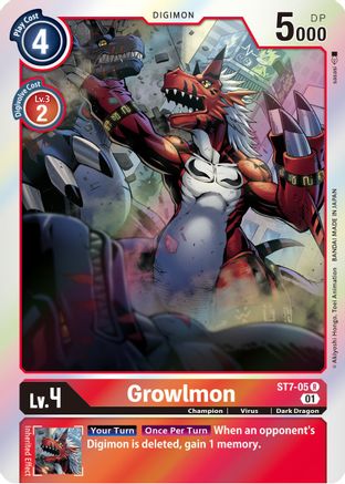 Growlmon (ST7-05) [Starter Deck 07: Gallantmon] Foil - Deck Out Gaming