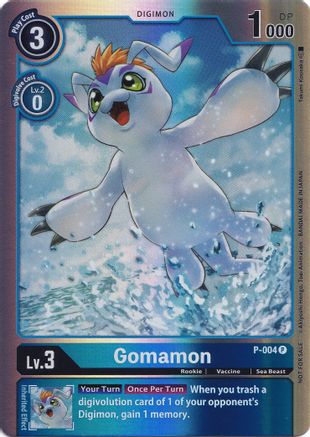 Gomamon - P-004 (Rainbow Foil) (P-004) [Digimon Promotion Cards] Foil - Deck Out Gaming