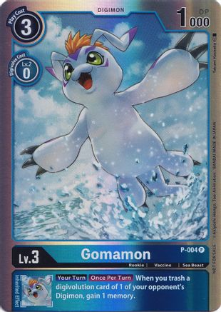 Gomamon - P-004 (Rainbow Foil) (P-004) [Digimon Promotion Cards] Foil - Deck Out Gaming