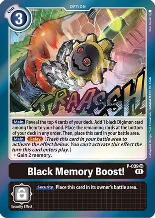 Black Memory Boost! (P-039) [Digimon Promotion Cards] Foil - Deck Out Gaming