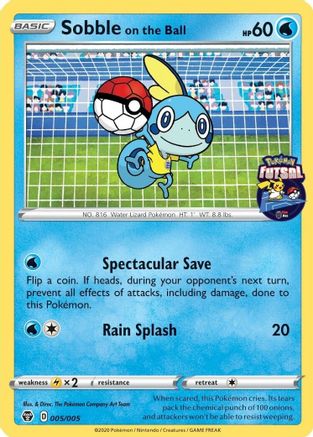 Sobble on the Ball - 005/005 (Pokemon Futsal) (5) [Miscellaneous Cards & Products] - Deck Out Gaming