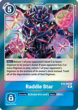 Raddle Star (BT6-098) [Double Diamond] Foil - Deck Out Gaming