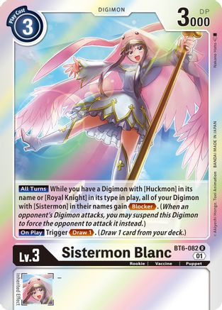 Sistermon Blanc (BT6-082) [Double Diamond] Foil - Deck Out Gaming