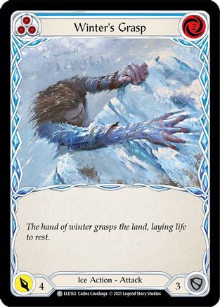 Winter's Grasp (Blue) (ELE162) [Tales of Aria] Unlimited Edition - Deck Out Gaming