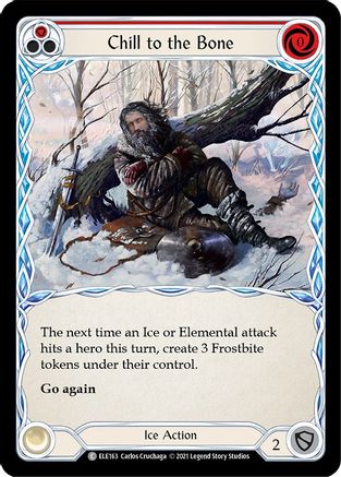 Chill to the Bone (Red) (ELE163) [Tales of Aria] 1st Edition Rainbow Foil - Deck Out Gaming