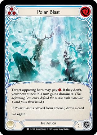 Polar Blast (Blue) (ELE168) [Tales of Aria] Unlimited Edition Rainbow Foil - Deck Out Gaming