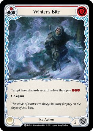 Winter's Bite (Red) (ELE169) [Tales of Aria] Unlimited Edition Rainbow Foil - Deck Out Gaming