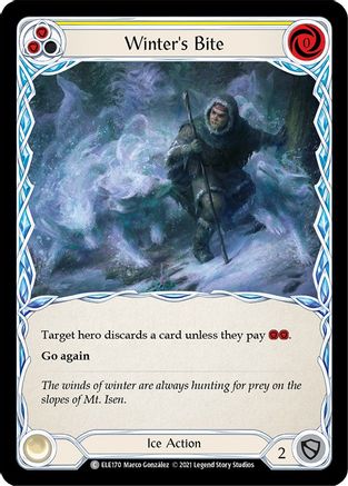 Winter's Bite (Yellow) (ELE170) [Tales of Aria] 1st Edition Rainbow Foil - Deck Out Gaming