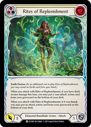 Rites of Replenishment (Yellow) (ELE080) [Tales of Aria] Unlimited Edition Rainbow Foil - Deck Out Gaming