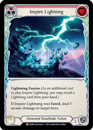 Inspire Lightning (Red) (ELE088) [Tales of Aria] 1st Edition Rainbow Foil - Deck Out Gaming