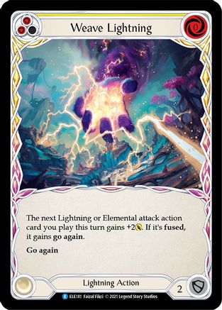 Weave Lightning (Yellow) (ELE181) [Tales of Aria] 1st Edition - Deck Out Gaming