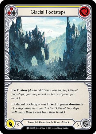 Glacial Footsteps (Yellow) (ELE017) [Tales of Aria] Unlimited Edition Rainbow Foil - Deck Out Gaming