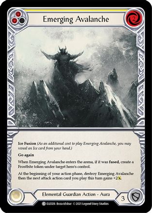 Emerging Avalanche (Yellow) (ELE026) [Tales of Aria] 1st Edition - Deck Out Gaming