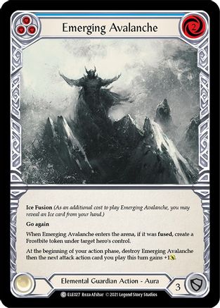 Emerging Avalanche (Blue) (ELE027) [Tales of Aria] Unlimited Edition Rainbow Foil - Deck Out Gaming