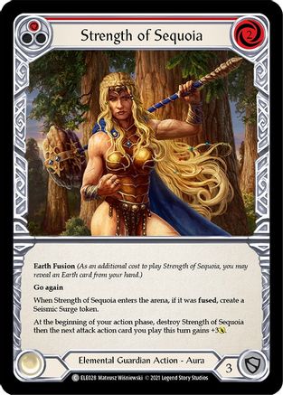 Strength of Sequoia (Red) (ELE028) [Tales of Aria] 1st Edition - Deck Out Gaming