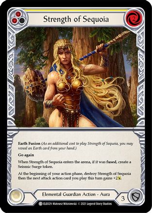 Strength of Sequoia (Yellow) (ELE029) [Tales of Aria] Unlimited Edition - Deck Out Gaming