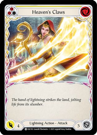 Heaven's Claws (Yellow) (ELE193) [Tales of Aria] 1st Edition - Deck Out Gaming