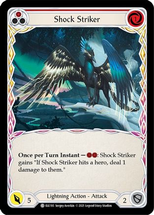 Shock Striker (Red) (ELE195) [Tales of Aria] 1st Edition Rainbow Foil - Deck Out Gaming