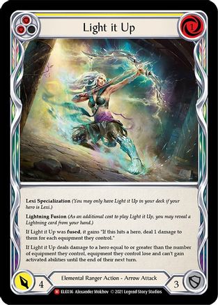 Light it Up (ELE036) [Tales of Aria] Unlimited Edition Rainbow Foil - Deck Out Gaming