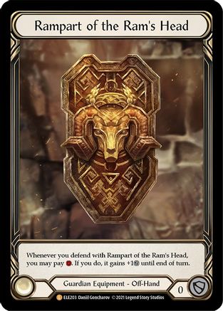 Rampart of the Ram's Head (ELE203) [Tales of Aria] 1st Edition Cold Foil - Deck Out Gaming