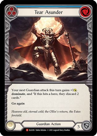 Tear Asunder (ELE205) [Tales of Aria] 1st Edition Rainbow Foil - Deck Out Gaming