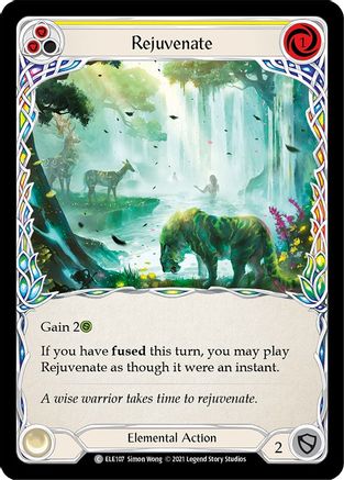 Rejuvenate (Yellow) (ELE107) [Tales of Aria] 1st Edition Rainbow Foil - Deck Out Gaming