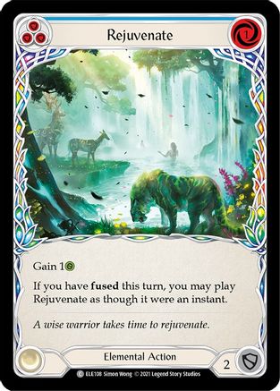 Rejuvenate (Blue) (ELE108) [Tales of Aria] Unlimited Edition Rainbow Foil - Deck Out Gaming