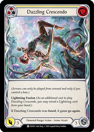 Dazzling Crescendo (Yellow) (ELE054) [Tales of Aria] Unlimited Edition Rainbow Foil - Deck Out Gaming
