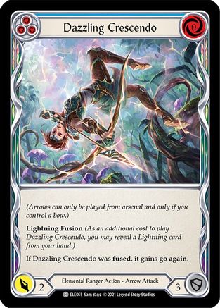 Dazzling Crescendo (Blue) (ELE055) [Tales of Aria] Unlimited Edition Rainbow Foil - Deck Out Gaming