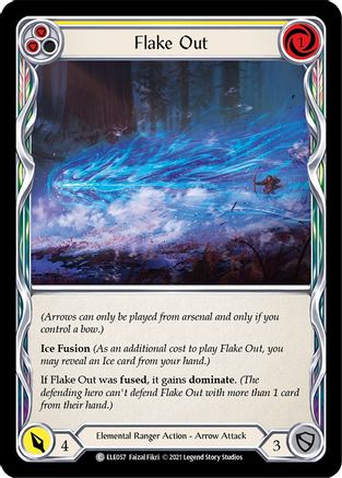 Flake Out (Yellow) (ELE057) [Tales of Aria] 1st Edition - Deck Out Gaming