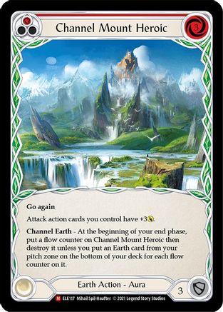 Channel Mount Heroic (ELE117) [Tales of Aria] 1st Edition Rainbow Foil - Deck Out Gaming