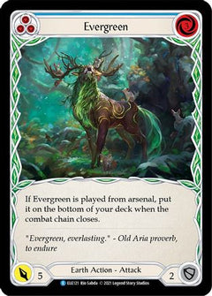 Evergreen (Blue) (ELE121) [Tales of Aria] Unlimited Edition Rainbow Foil - Deck Out Gaming