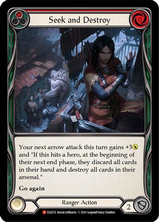 Seek and Destroy (ELE215) [Tales of Aria] Unlimited Edition Rainbow Foil - Deck Out Gaming