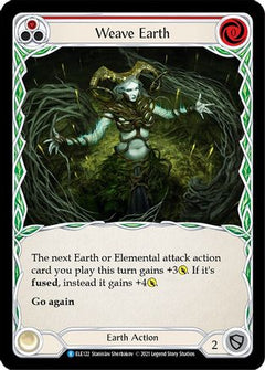 Weave Earth (Red) (ELE122) [Tales of Aria] 1st Edition Rainbow Foil - Deck Out Gaming