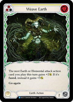 Weave Earth (Yellow) (ELE123) [Tales of Aria] 1st Edition Rainbow Foil - Deck Out Gaming