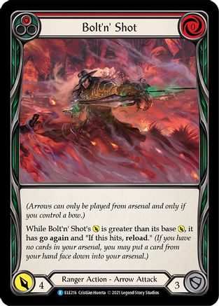 Bolt'n' Shot (Red) (ELE216) [Tales of Aria] 1st Edition Rainbow Foil - Deck Out Gaming