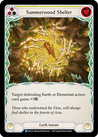 Summerwood Shelter (Yellow) (ELE126) [Tales of Aria] 1st Edition - Deck Out Gaming