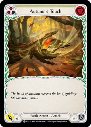 Autumn's Touch (Yellow) (ELE129) [Tales of Aria] 1st Edition Rainbow Foil - Deck Out Gaming