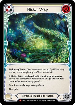 Flicker Wisp (ELE065) [Tales of Aria] Unlimited Edition Rainbow Foil - Deck Out Gaming