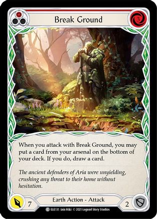 Break Ground (Red) (ELE131) [Tales of Aria] 1st Edition Rainbow Foil - Deck Out Gaming