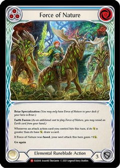 Force of Nature (ELE066) [Tales of Aria] Unlimited Edition Rainbow Foil - Deck Out Gaming